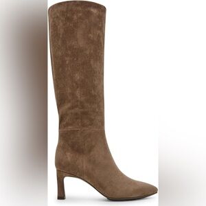 Anne Klein Suede Tan Heeled Boots